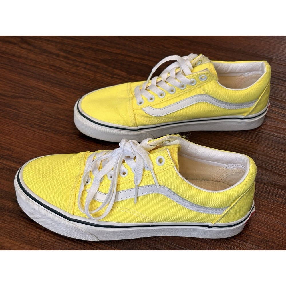 VANS Classic Old Skool 508731 Yellow Canvas Sneaker Shoes Womens Size 6.5 Mens 5